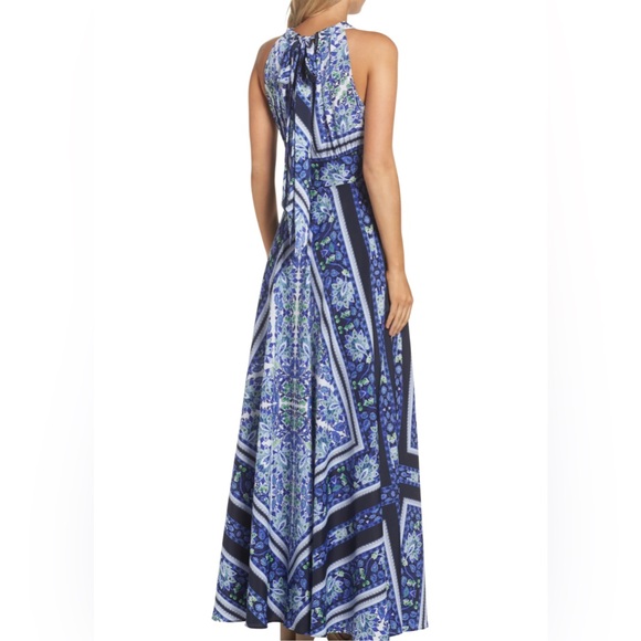 Eliza J Scarf Print Halter Maxi Dress - Picture 3 of 11